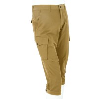 Cropped Pants with Hem Adjuster Belt Acid Beige