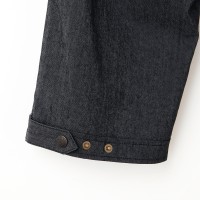 Knee Pocket Cropped Pants with Hem Adjuster Belt Melange Black