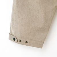 Knee Pocket Cropped Pants with Hem Adjuster Belt Sand Beige