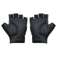 Half-Finger Gloves with Velcro Wrist Adjuster Black