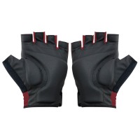 Half-Finger Gloves with Velcro Wrist Adjuster Maroon