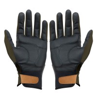 Long-Finger Gloves with Velcro Wrist Adjuster Olive