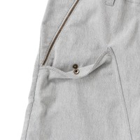 Cotton Hybrid Stretch Half Pants White Gray
