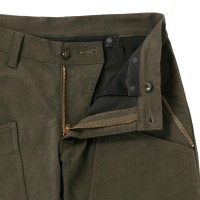 Cotton Hybrid Ankle Pants with Hem Adjuster Belt Olive