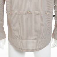 Long-Sleeve Knit Shirt Jersey Stripe  Beige