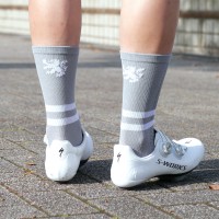 Cycling Socks Stripe Gray
