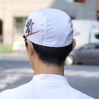 Cycling Cap Houndstooth Graduation White