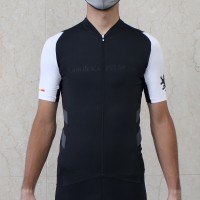 Half-Sleeve Cycling Jersey Advance2 Black x White
