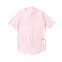 Coolmax混　半袖シャツジャージ　シアサッカー　ピンク